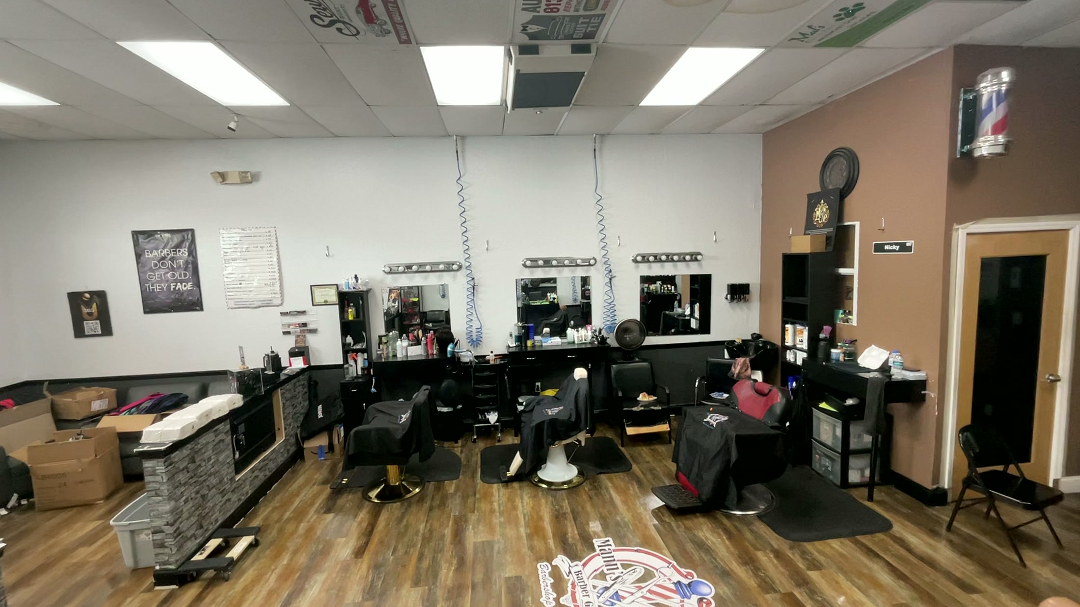 Inside Mann's Finest Barbershop and Salon in Tampa